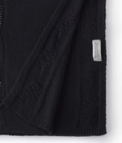 Sciarpa con trecce e strass in Cashmere Ultrasoft