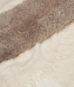 Sciarpa in cashmere con pelliccia