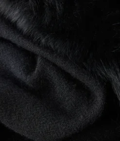 Sciarpa in cashmere con pelliccia