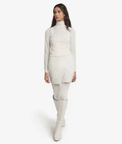 Top con perle in Cashmere Ultrasoft