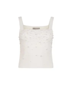 Top con perle in Cashmere Ultrasoft