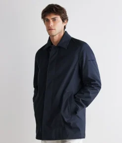 Trench tecnico in cotone e cashmere