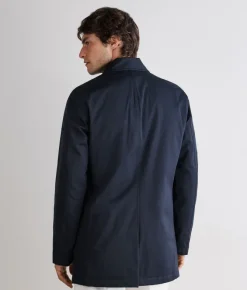 Trench tecnico in cotone e cashmere