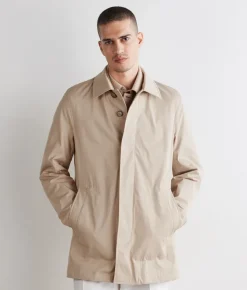 Trench tecnico in cotone e cashmere