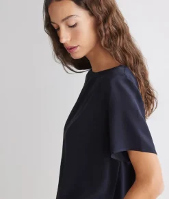 T-shirt barchetta in seta e modal