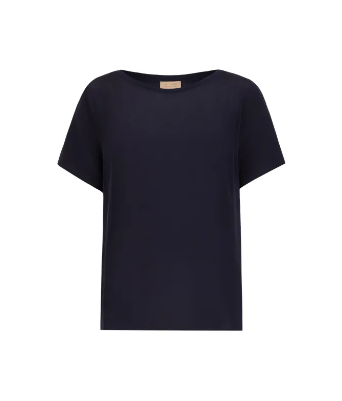 T-shirt barchetta in seta e modal