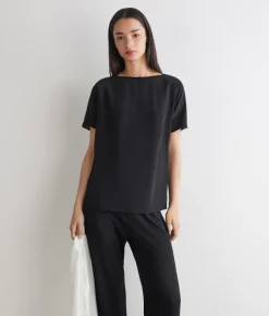 T-shirt barchetta in seta e modal