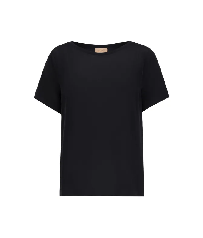 T-shirt barchetta in seta e modal