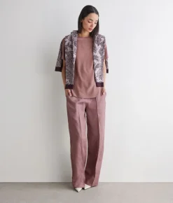 T-shirt barchetta in seta e modal