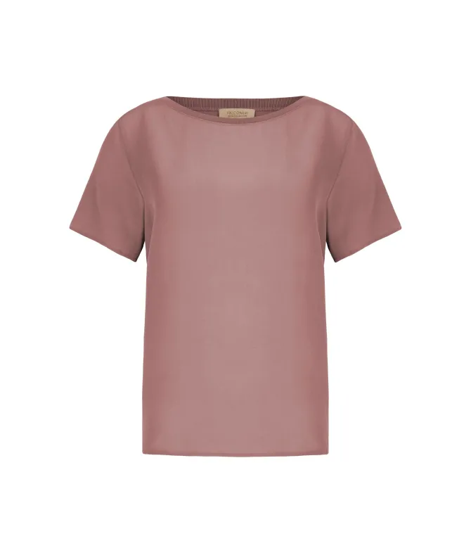 T-shirt barchetta in seta e modal