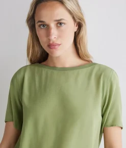T-shirt barchetta in seta e modal