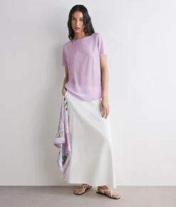 T-shirt barchetta in seta e modal