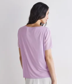T-shirt barchetta in seta e modal