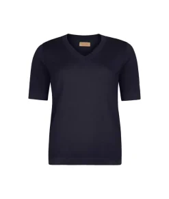 T-Shirt con scollo a V in cotone fresh