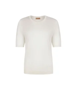 T-shirt girocollo in seta