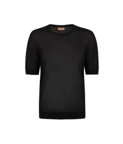 T-shirt girocollo in seta