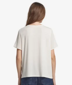 T-Shirt girocollo in seta e modal