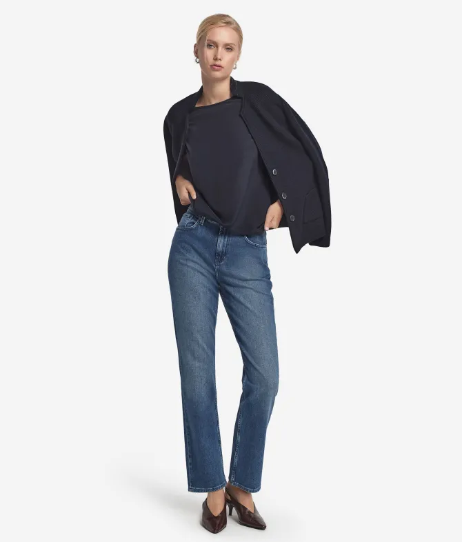 T-Shirt girocollo in seta e modal