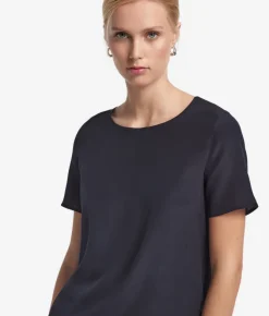 T-Shirt girocollo in seta e modal