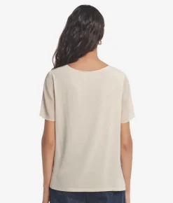 T-Shirt girocollo in seta e modal