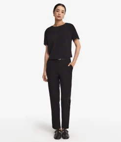 T-Shirt girocollo in seta e modal