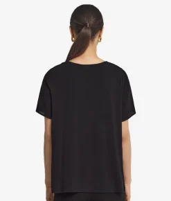 T-Shirt girocollo in seta e modal