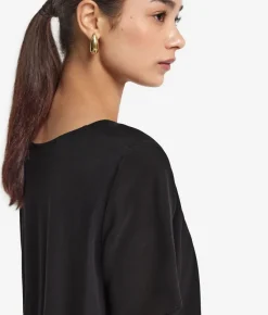T-Shirt girocollo in seta e modal