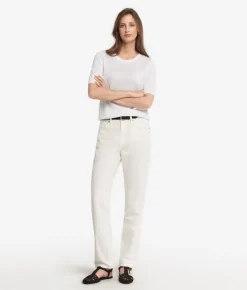 T-shirt girocollo lino e cotone