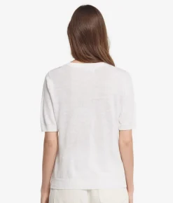 T-shirt girocollo lino e cotone