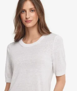 T-shirt girocollo lino e cotone