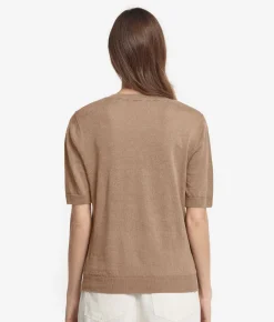 T-shirt girocollo lino e cotone