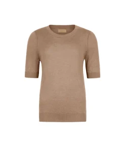 T-shirt girocollo lino e cotone