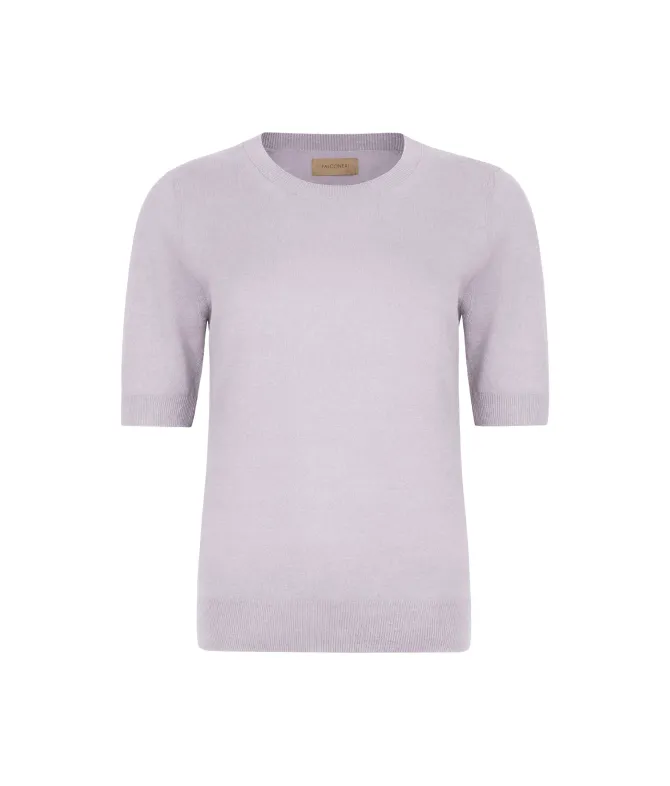 T-shirt girocollo lino e cotone