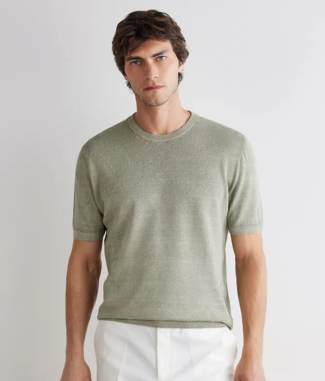 T-shirt in lino cotone
