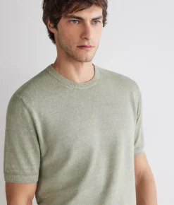 T-shirt in lino cotone