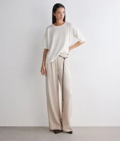 T-shirt over in Cashmere Silkfine