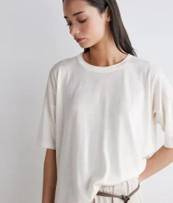 T-shirt over in Cashmere Silkfine