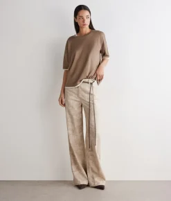 T-shirt over in Cashmere Silkfine