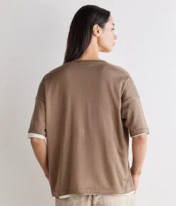 T-shirt over in Cashmere Silkfine
