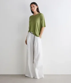 T-shirt over in Cashmere Silkfine