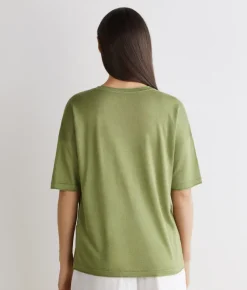 T-shirt over in Cashmere Silkfine