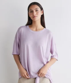 T-shirt over in Cashmere Silkfine