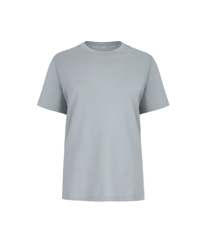 T-shirt piquet in cotone e seta