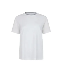 T-shirt piquet in cotone e seta