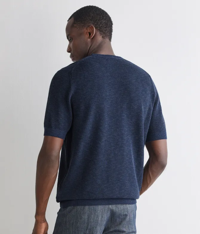 T-shirt punto waffle in cotone