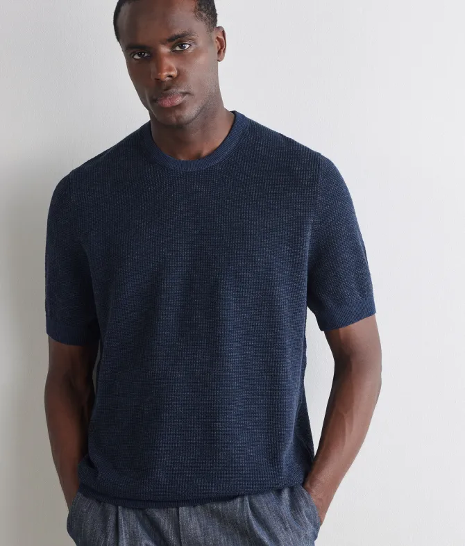 T-shirt punto waffle in cotone