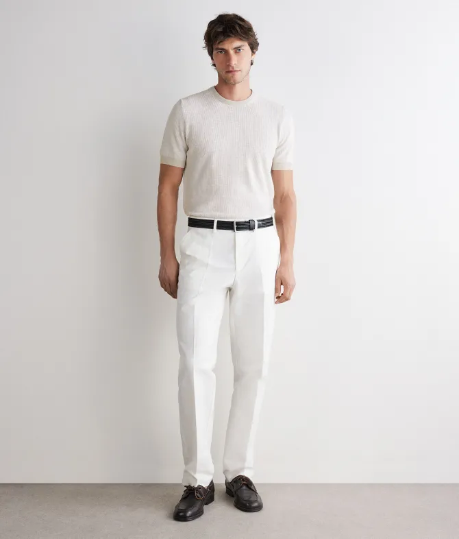 T-shirt punto waffle in cotone