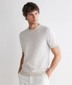 T-shirt punto waffle in cotone