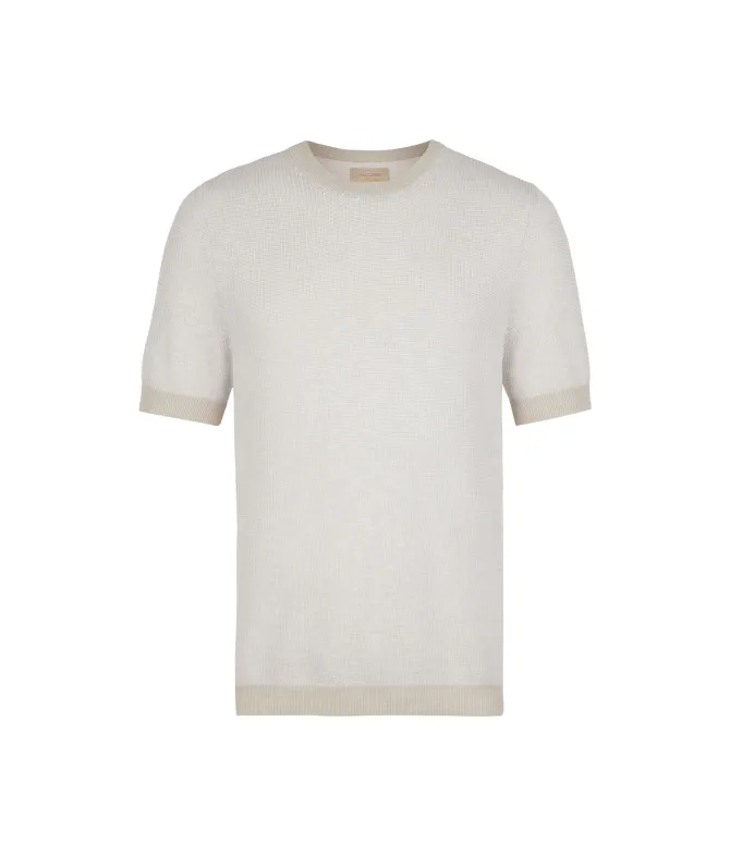 T-shirt punto waffle in cotone