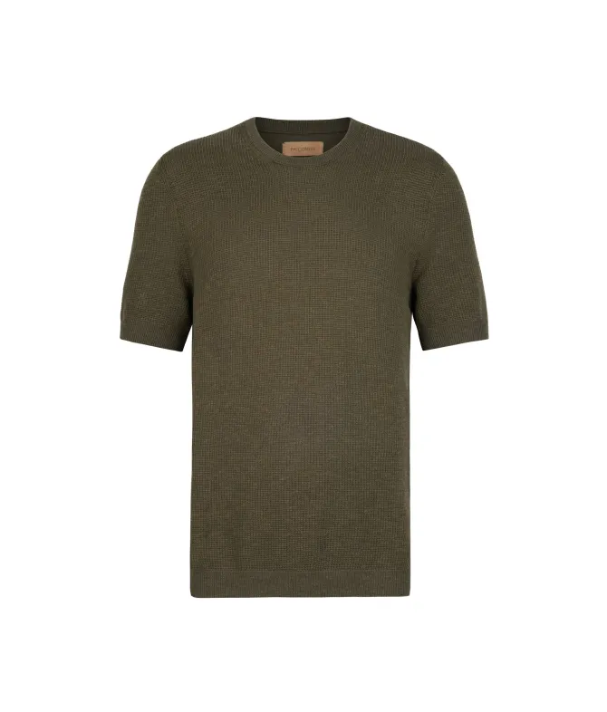 T-shirt punto waffle in cotone